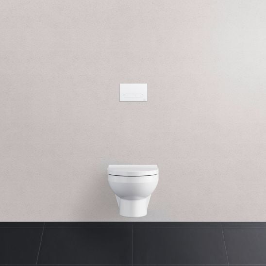 Sada WC mísa se sedátkem s pomalým sklápěním Duravit ME by Starck 45300900A1, podomítkový WC modul Duravit DuraSystem WD1029000000, WD5009011000