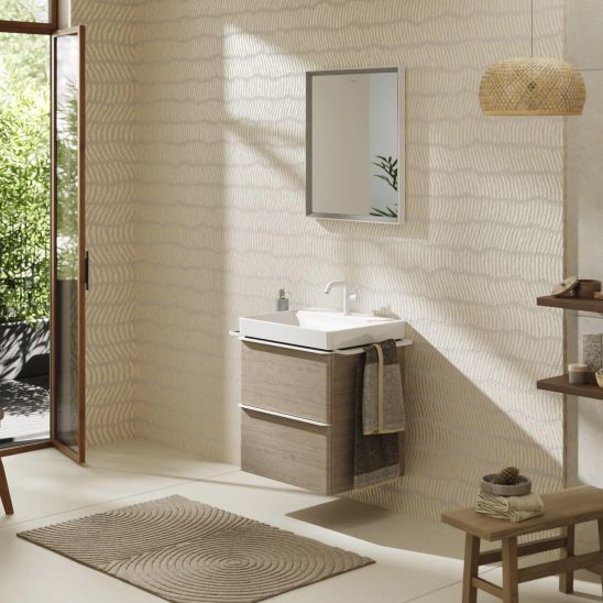 Sada skříňka Hansgrohe Xelu Q 54025700, umyvadlo Hansgrohe Xelu Q 61017450