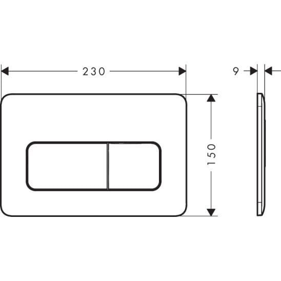 Sada WC mísa se sedátkem s pomalým sklápěním Hansgrohe EluPura Q 60293450, podomítkový WC modul Hansgrohe iFrame universal 01022180, 66001450
