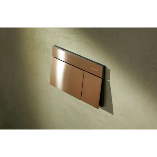 Sada WC mísa se sedátkem s pomalým sklápěním Hansgrohe EluPura Q 60293450, splachovací tlačítko Hansgrohe Element E 66003140, 01022180