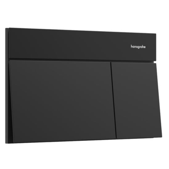 Sada splachovací tlačítko Hansgrohe Element E 66003670, záchodová mísa Hansgrohe EluPura S 60193450, 01022180, 60148450