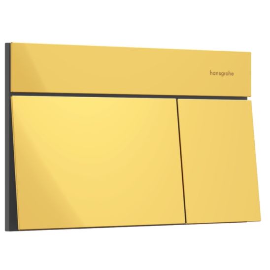 Sada WC mísa se sedátkem s pomalým sklápěním Hansgrohe EluPura Q 60293450, splachovací tlačítko Hansgrohe Element E 66003990, 01022180