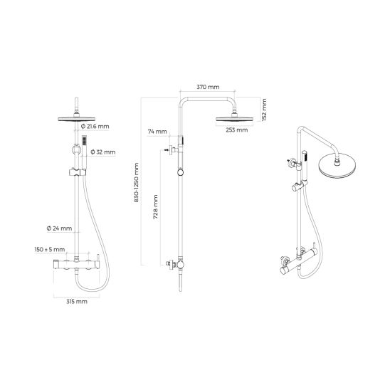Sada sprchová sada Oltens Molle 36504810, výtok baterie Oltens Numa 39106810