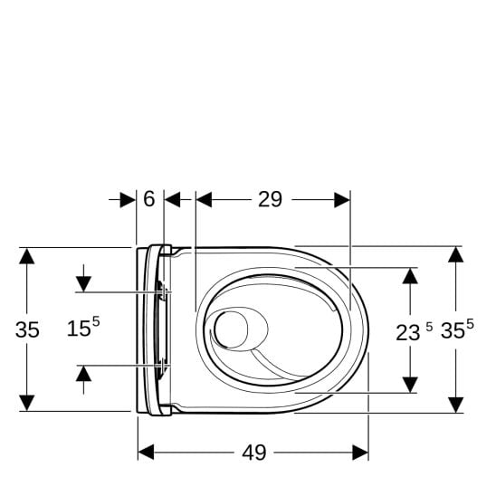 Sada WC mísa se sedátkem s pomalým sklápěním Geberit iCon 503.048.00.8, podomítkový WC modul Geberit Duofix 111.320.00.6