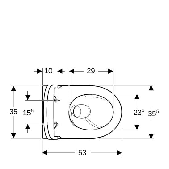 Sada WC mísa se sedátkem s pomalým sklápěním Geberit iCon 503.046.00.1, podomítkový WC modul Geberit Duofix 111.320.00.6, 111.815.00.1, 156.050.00.1