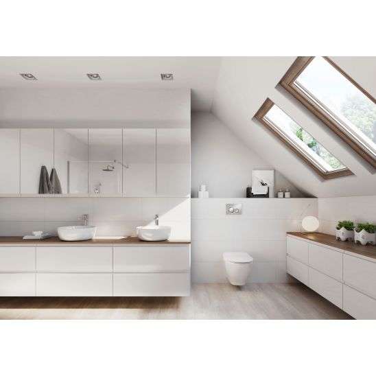 Sada WC mísa se sedátkem s pomalým sklápěním Cersanit Zen S701-428, modul pro závěsné WC s tlačítkem Cersanit S701-778