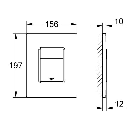 Sada WC mísa se sedátkem s pomalým sklápěním Grohe Bau Ceramic 39351000, podomítkový WC modul Grohe Solido 38971000, 38966KV0