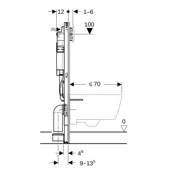 Sada WC mísa se sedátkem s pomalým sklápěním Geberit iCon 503.048.00.8, podomítkový WC modul Geberit Duofix 111.320.00.6