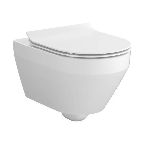 Sada WC mísa se sedátkem s pomalým sklápěním Cersanit Crea S701-927, modul pro závěsné WC s tlačítkem Cersanit S701-779