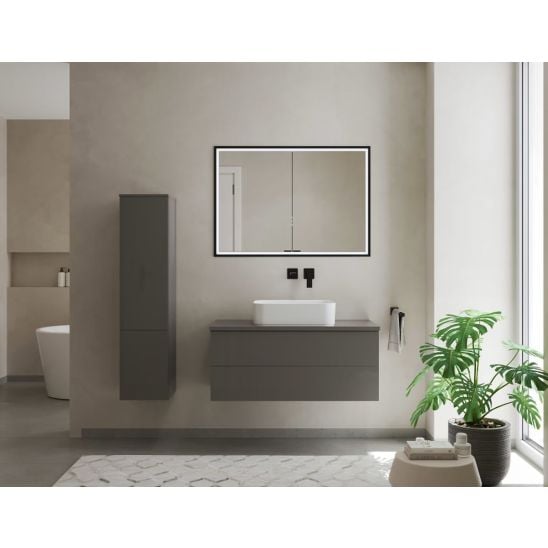 Sada skříňka Kronenbach Cube 2.0 KB100224MB, rám pro podomítkovou montáž zrcadla Kronenbach Cube 2.0 NU1000029NU