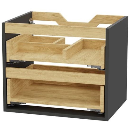 Sada korpus skříňky Excellent Tuto 2.0 MLEX.2172.600.GRBL, umyvadlo Excellent Pik CEEX.6517.600.WH, MLEX.2151.600.01.GR