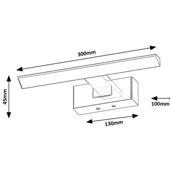Sada zrcadlo Dubiel Vitrum Luis 5905241012834, nástěnné svítidlo Rabalux Loric 75024