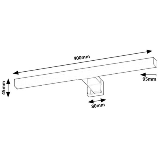 Sada zrcadlo Deante Silia ADI_N851, nástěnné svítidlo Rabalux Oliro 75051
