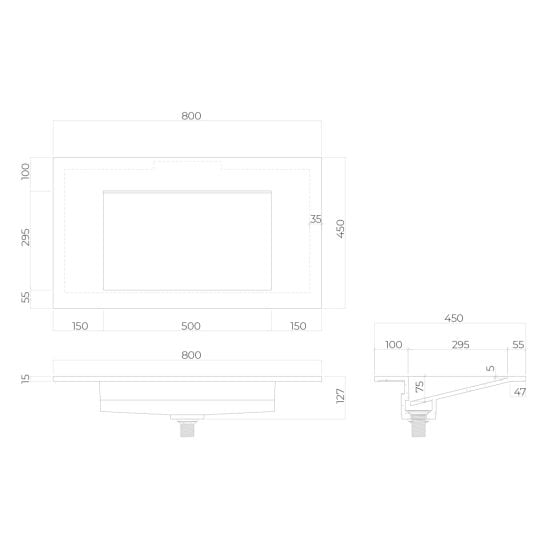 Sada skříňka Oltens Lun 60033300, umyvadlo Oltens Stila 40201000