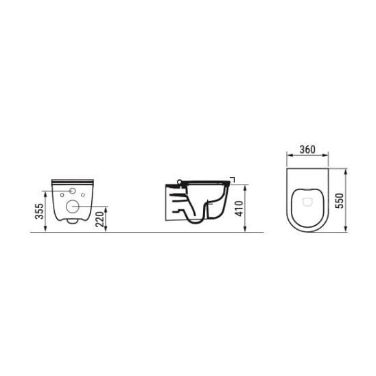 Sada záchodová mísa Ceramica Dolomite Mayka D482501, záchodové prkénko Ceramica Dolomite Mayka S483301