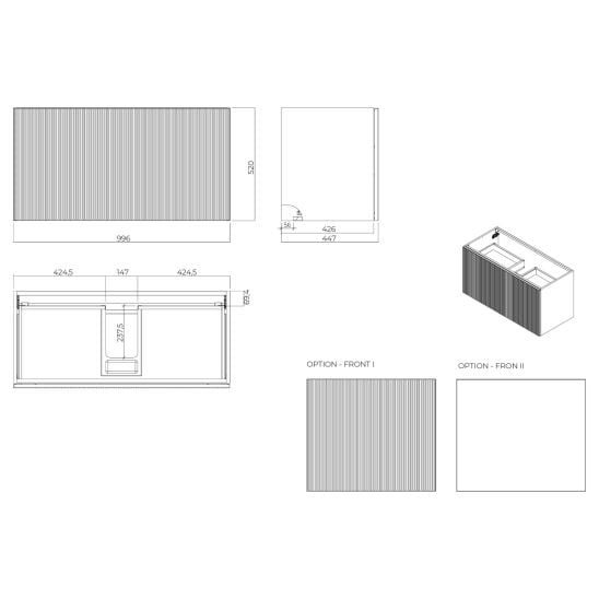 Sada skříňka Oltens Lun 60034900, umyvadlo Oltens Stila 40203000