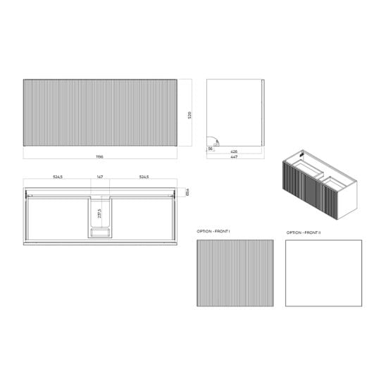 Sada umyvadlo Oltens Stila 40205900, skříňka Oltens Lun 60035300