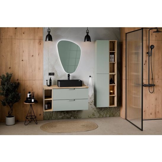Sada umyvadlo Comad Lava UM-8003-LAVA 120D -DP, skříňka Comad Aster Green ASTER GREEN 82-60-46-2S