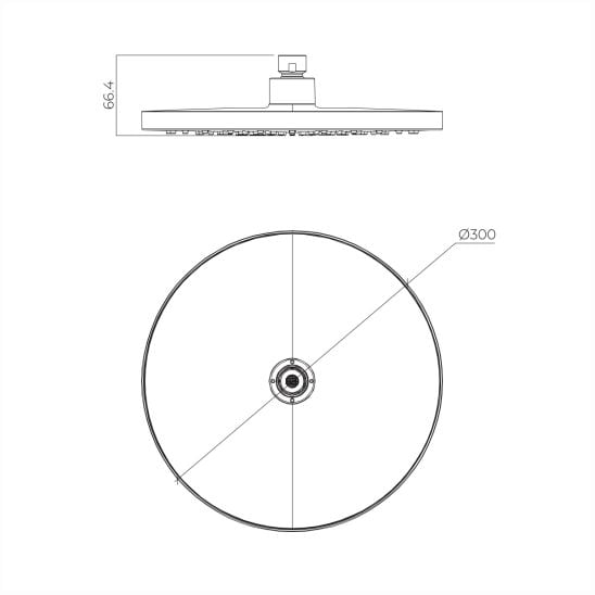 Sada hlavová sprcha Oltens Alvo 37011910, nástěnné rameno Oltens Lagan 39402910