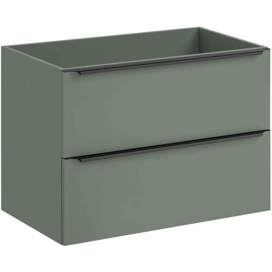 Sada skříňka Comad Sombra Green SOMBRA GREEN 82-80-46-2S, umyvadlo Comad Sky SKY 1 BLACK MATT 80 DP ( E-8099-80 ), NIAGARA UM 03 BLACK 86001B
