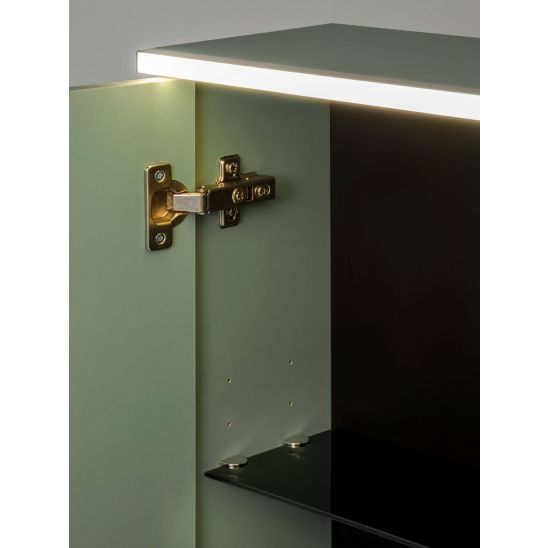 Sada skříňka Comad Sombra Green GREEN UN 84-60-2D, skříňka Comad Sombra Green SOMBRA GREEN 82-60-46-2S, SKY 1 BLACK MATT 60 DP ( E-8099-60 )