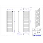 Sada koupelnový radiátor Instal Projekt Retto RET-50/180C12, termostatická sada Instal Projekt Z17 606400001C12