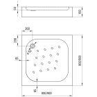 Sada sprchový kout Deante Funkia KYC_041K, čtvercová sprchová vanička Deante Corner KTC_041B, NHC_025C