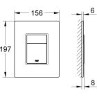 Sada splachovací tlačítko Grohe Skate 38845LS0, podomítkový WC modul Grohe Rapid SL 38539001