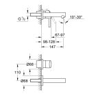 Sada podomítkový prvek baterie Grohe Eurostyle 23571000, umyvadlová baterie Grohe Concetto 19575001