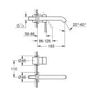 Sada umyvadlová baterie Grohe Essence 19408DC1, podomítkový prvek baterie Grohe Eurostyle 23571000