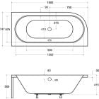 Sada obklad vany Besco Avita OAV-150-NSCR, rohová vana Besco Avita #WAV-150-NP