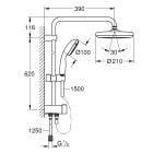 Sada sprchová sada Grohe New Tempesta 26381001, vanová baterie Grohe Essence 33624001