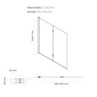 Sada vanová zástěna Oltens Sela 23202100, obdélníková vana Oltens Langfoss 10003000