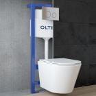 Sada podomítkový WC modul Oltens Triberg 50001000, splachovací tlačítko Oltens Torne 57103300, 49301000