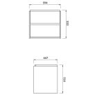 Set skříňka Cersanit Crea S924-003, umyvadlo Cersanit Crea K114-006