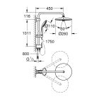 Sada sprchová sada Grohe Euphoria 27421002, vanová baterie Grohe Grohtherm 800 34567000