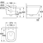 Set záchodová mísa Grohe Euro Ceramic 3920600H, podomítkový WC modul s tlačítkem a těsněním Grohe Solido 39930000, 39331001