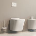Sada podomítkový WC modul Tece Base 9400407, WC mísa se sedátkem s pomalým sklápěním Omnires Fontana FONTANAMWBP, 9240407