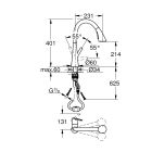 Sada kuchyňská baterie Grohe Zedra 32294002, granitový dřez Grohe K700 31651AP0