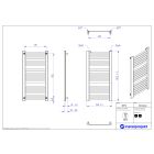 Sada termostatická sada Instal Projekt Z17 606400001C31, koupelnový radiátor Instal Projekt Retto RET-50/110C31