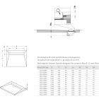 Set sprchová vanička pro instalaci do obkladu Radaway Basic 5DLB1208A, rošt sprchového odtoku Radaway Basic 5R055B, 5SL1