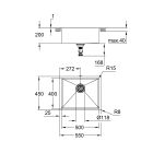 Sada ocelový dřez Grohe K700 31574SD1, kuchyňská baterie Oltens Borga 35207100