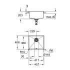 Sada granitový dřez Grohe K700 31653AP0, kuchyňská baterie Oltens Skafta 35206300