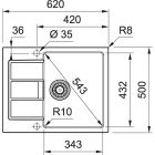 Sada dřez Tectonite Franke Sirius 2.0 143.0618.668, kuchyňská baterie Oltens Skafta 35206300