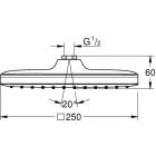 Sada vanová baterie Grohe Eurocube 24062000, hlavová sprcha Grohe Vitalio Comfort 26695000, 26405000, 35600000, 27851000