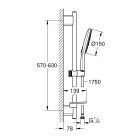 Sada sprchová sada Grohe Vitalio SmartActive 26598000, vanová baterie Grohe Grohtherm 800 34567000
