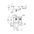 Sada ocelový dřez Grohe K700 31577SD1, kuchyňská baterie Oltens Skafta 35206100