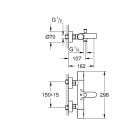 Sada vanová baterie Grohe Grohtherm 800 Cosmopolitan 34766000, sprchová sada Grohe Vitalio SmartActive 26596000