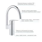 Sada granitový dřez Grohe K700 31654AP0, kuchyňská baterie Grohe Start 30469000