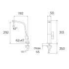 Sada ocelový dřez se sifonem Teka Flexlinea 115000024, kuchyňská baterie Teka ICC 116030005